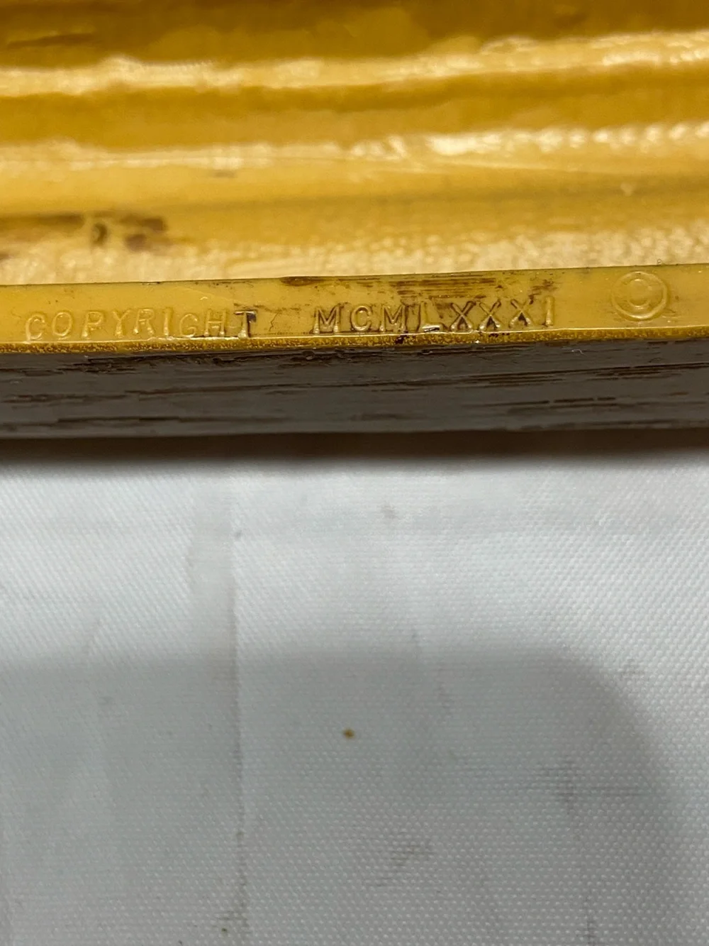 1981 Faux Bamboo 20x16x1.25  Syroco Large Wall Picture Frame Vtg VINTAGE USA
